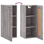 Casa si Gradina - Mobilier - Comode si corpuri - Comode - Dulap de perete, gri sonoma, 34,5x34x90 cm, lemn prelucrat - Infinity.ro