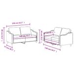 Casa si Gradina - Mobilier - Seturi de mobilier - Seturi living - Set de canapele cu perne, 2 piese, gri deschis, textil - Infinity.ro