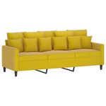 Casa si Gradina - Mobilier - Canapele si coltare - Canapele - Canapea cu 3 locuri si taburet, galben, 180 cm, catifea - Infinity.ro