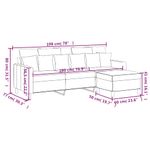 Casa si Gradina - Mobilier - Canapele si coltare - Canapele - Canapea cu 3 locuri si taburet, galben, 180 cm, catifea - Infinity.ro
