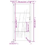 Casa si Gradina - Constructii - Usi interior, exterior si garaj - Usi garaj - Poarta pentru gradina, 105x205 cm, otel corten, model iarba - Infinity.ro