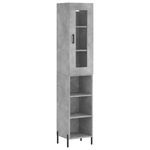 Casa si Gradina - Mobilier - Comode si corpuri - Comode - Dulap inalt, gri beton, 34,5x34x180 cm, lemn prelucrat - Infinity.ro