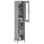 Casa si Gradina - Mobilier - Comode si corpuri - Comode - Dulap inalt, gri beton, 34,5x34x180 cm, lemn prelucrat - Infinity.ro