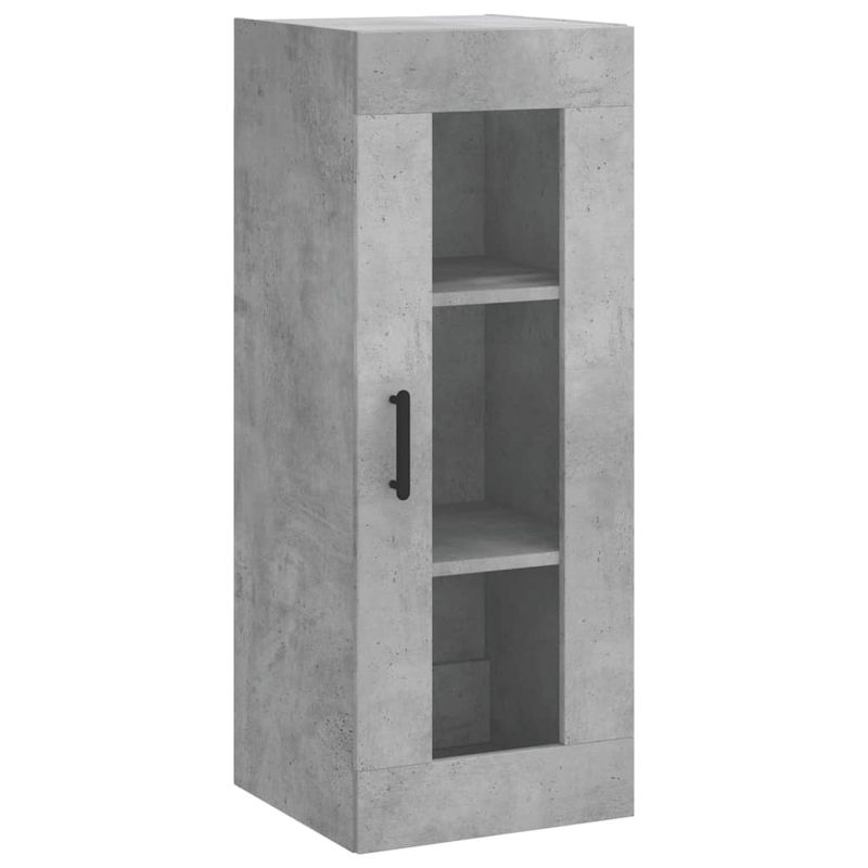 Casa si Gradina - Mobilier - Comode si corpuri - Comode - Dulap inalt, gri beton, 34,5x34x180 cm, lemn prelucrat - Infinity.ro