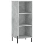 Casa si Gradina - Mobilier - Comode si corpuri - Comode - Dulap inalt, gri beton, 34,5x34x180 cm, lemn prelucrat - Infinity.ro