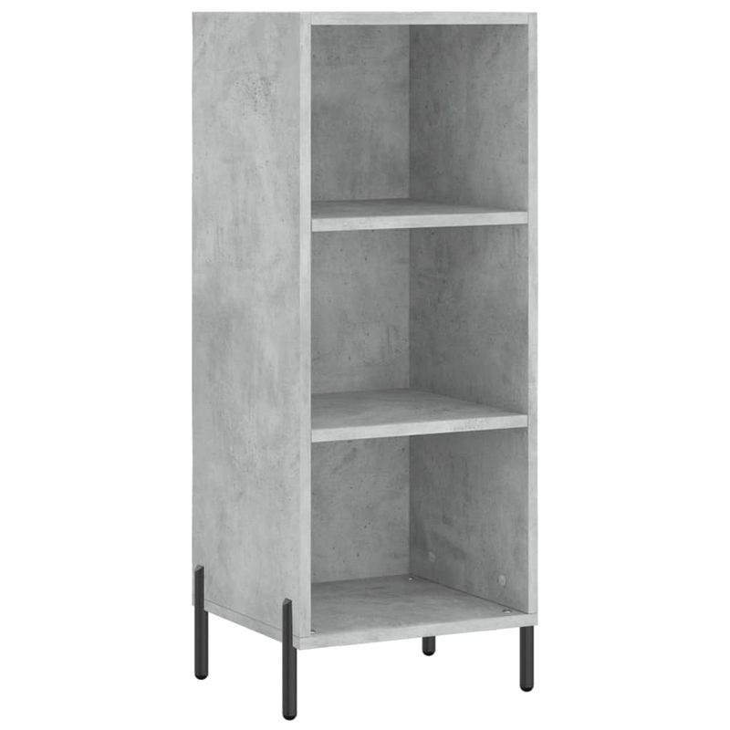 Casa si Gradina - Mobilier - Comode si corpuri - Comode - Dulap inalt, gri beton, 34,5x34x180 cm, lemn prelucrat - Infinity.ro