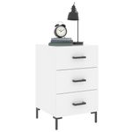 Casa si Gradina - Mobilier - Comode si corpuri - Noptiere - Noptiera, alb, 40x40x66 cm, lemn compozit - Infinity.ro