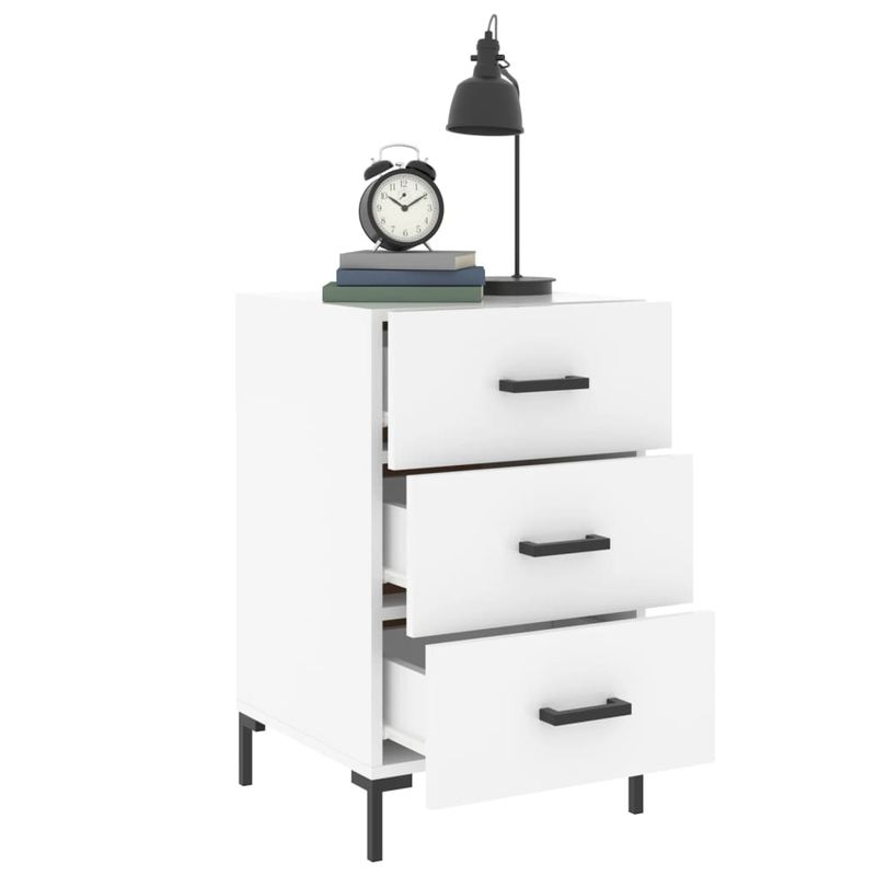 Casa si Gradina - Mobilier - Comode si corpuri - Noptiere - Noptiera, alb, 40x40x66 cm, lemn compozit - Infinity.ro