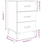Casa si Gradina - Mobilier - Comode si corpuri - Noptiere - Noptiera, alb, 40x40x66 cm, lemn compozit - Infinity.ro