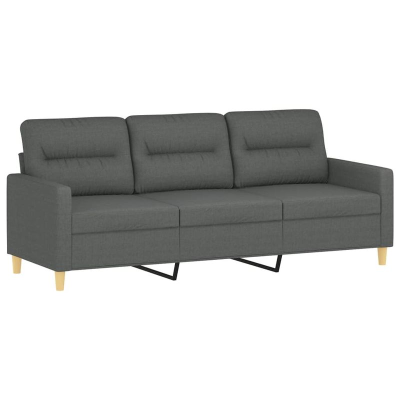 Casa si Gradina - Mobilier - Seturi de mobilier - Seturi living - Set de canapele cu perne, 2 piese, gri inchis, material textil - Infinity.ro