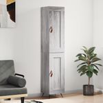 Casa si Gradina - Mobilier - Comode si corpuri - Comode - Dulap inalt, gri sonoma, 34,5x34x180 cm, lemn prelucrat - Infinity.ro