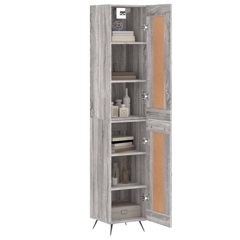 Casa si Gradina - Mobilier - Comode si corpuri - Comode - Dulap inalt, gri sonoma, 34,5x34x180 cm, lemn prelucrat - Infinity.ro