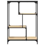 Casa si Gradina - Mobilier - Biblioteci si rafturi - Biblioteci - Raft de carti stejar sonoma, 81x36x115 cm, lemn compozit/otel - Infinity.ro