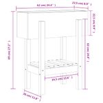 Casa si Gradina - Gradinarit si plante - Plante si ghivece - Ghivece si suporturi - Jardiniera de gradina, 62x30x69 cm, lemn masiv Douglas - Infinity.ro