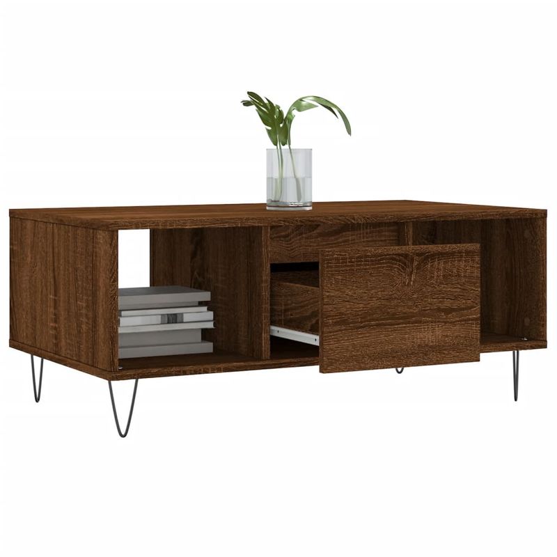 Casa si Gradina - Mobilier - Mese si birouri - Masute de cafea - Masuta de cafea, stejar maro, 90x50x36,5 cm, lemn prelucrat - Infinity.ro