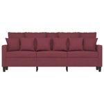 Casa si Gradina - Mobilier - Canapele si coltare - Canapele - Canapea cu 3 locuri, rosu vin, 180 cm, material textil - Infinity.ro