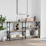 Casa si Gradina - Mobilier - Comode si corpuri - Console - Masuta consola, stejar sonoma, 150x29x76,5 cm, lemn prelucrat - Infinity.ro