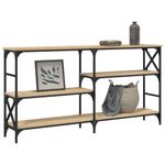 Casa si Gradina - Mobilier - Comode si corpuri - Console - Masuta consola, stejar sonoma, 150x29x76,5 cm, lemn prelucrat - Infinity.ro