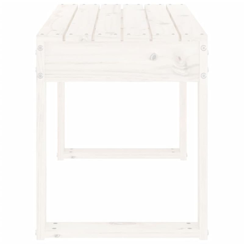 Casa si Gradina - Gradina si terasa - Mobilier exterior - Bancute de gradina - Banca de gradina, alb, 80x38x45 cm, lemn masiv de pin - Infinity.ro