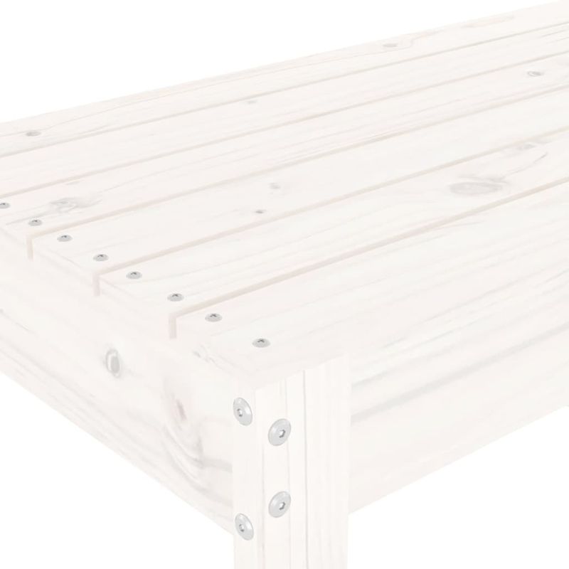 Casa si Gradina - Gradina si terasa - Mobilier exterior - Bancute de gradina - Banca de gradina, alb, 80x38x45 cm, lemn masiv de pin - Infinity.ro