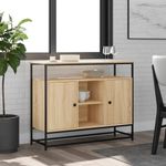 Casa si Gradina - Mobilier - Comode si corpuri - Comode - Servanta, stejar sonoma, 100x35x80 cm, lemn prelucrat - Infinity.ro