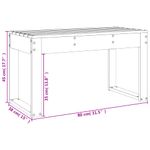 Casa si Gradina - Gradina si terasa - Mobilier exterior - Bancute de gradina - Banca de gradina, alb, 80x38x45 cm, lemn masiv de pin - Infinity.ro