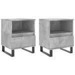 Casa si Gradina - Mobilier - Comode si corpuri - Noptiere - Noptiere, 2 buc., gri beton, 40x35x50 cm, lemn compozit - Infinity.ro
