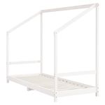 Casa si Gradina - Mobilier - Mobilier copii - Patuturi copii - Cadru de pat pentru copii, alb, 80x200 cm, lemn masiv de pin - Infinity.ro
