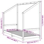Casa si Gradina - Mobilier - Mobilier copii - Patuturi copii - Cadru de pat pentru copii, alb, 80x200 cm, lemn masiv de pin - Infinity.ro