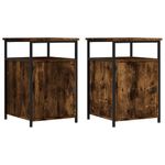 Casa si Gradina - Mobilier - Comode si corpuri - Noptiere - Noptiere, 2 buc., stejar fumuriu, 40x42x60 cm, lemn prelucrat - Infinity.ro