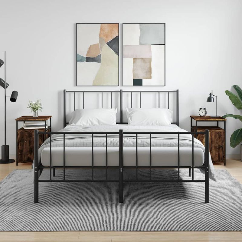 Casa si Gradina - Mobilier - Comode si corpuri - Noptiere - Noptiere, 2 buc., stejar fumuriu, 40x42x60 cm, lemn prelucrat - Infinity.ro