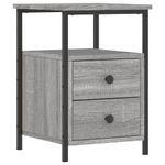 Casa si Gradina - Mobilier - Comode si corpuri - Noptiere - Noptiera, gri sonoma, 34x35,5x50 cm, lemn compozit - Infinity.ro