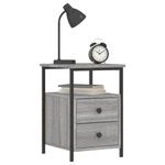 Casa si Gradina - Mobilier - Comode si corpuri - Noptiere - Noptiera, gri sonoma, 34x35,5x50 cm, lemn compozit - Infinity.ro