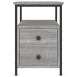 Casa si Gradina - Mobilier - Comode si corpuri - Noptiere - Noptiera, gri sonoma, 34x35,5x50 cm, lemn compozit - Infinity.ro