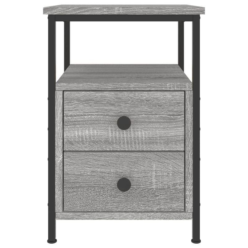 Casa si Gradina - Mobilier - Comode si corpuri - Noptiere - Noptiera, gri sonoma, 34x35,5x50 cm, lemn compozit - Infinity.ro