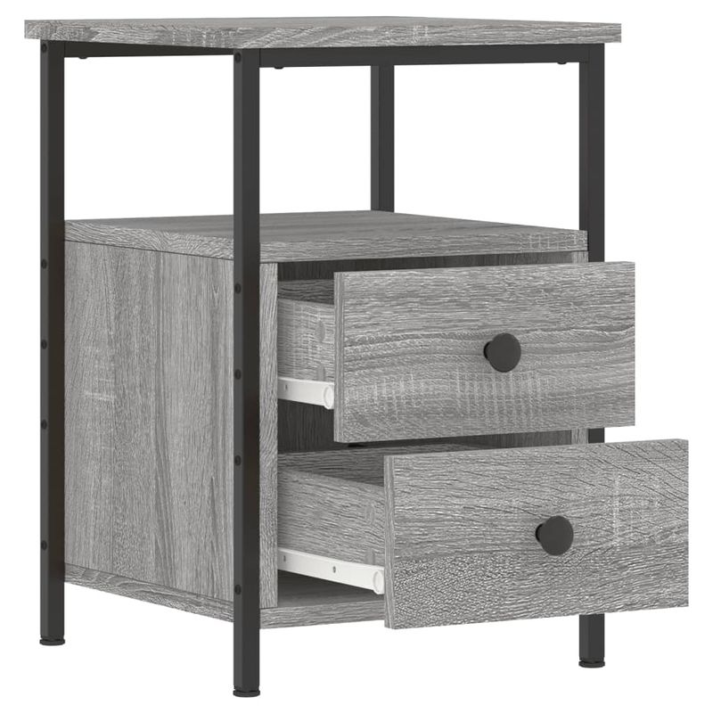Casa si Gradina - Mobilier - Comode si corpuri - Noptiere - Noptiera, gri sonoma, 34x35,5x50 cm, lemn compozit - Infinity.ro