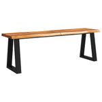 Casa si Gradina - Mobilier - Seturi de mobilier - Seturi mese si scaune - Set de masa din 3 piese, margini naturale, lemn masiv de acacia, lungime 140 cm - Infinity.ro