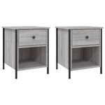 Casa si Gradina - Mobilier - Comode si corpuri - Noptiere - Noptiere, 2 buc., gri sonoma, 40x42x50 cm, lemn compozit - Infinity.ro