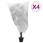 Casa si Gradina - Gradinarit si plante - Unelte gradinarit - Accesorii pentru unelte gradinarit - Huse de fleece pentru plante cu snur 4 buc 70 g/m² 0,8x1,2 m, alb - Infinity.ro