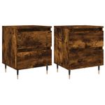Casa si Gradina - Mobilier - Comode si corpuri - Noptiere - Noptiere, 2 buc., stejar fumuriu, 40x35x50 cm, lemn compozit - Infinity.ro