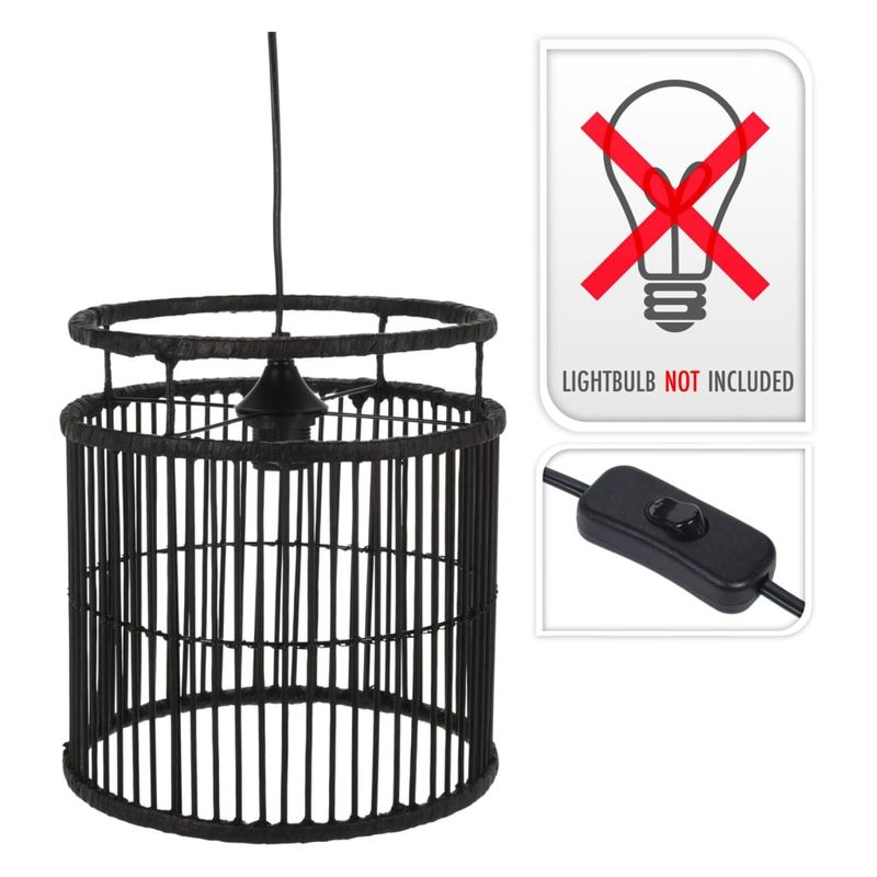 Casa si Gradina - Corpuri si surse de iluminat - Veioze si lampi - Lampadare - H S Collection Lampa suspendata, negru - Infinity.ro