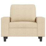 Casa si Gradina - Mobilier - Scaune si fotolii - Fotolii - Fotoliu canapea cu taburet, crem, 60 cm, material textil - Infinity.ro
