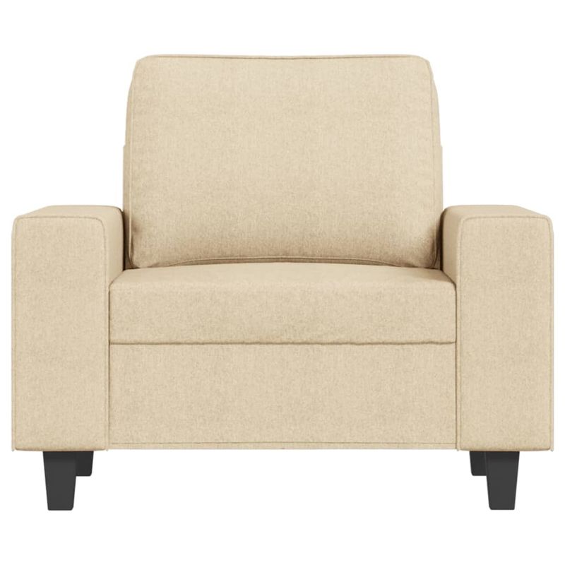 Casa si Gradina - Mobilier - Scaune si fotolii - Fotolii - Fotoliu canapea cu taburet, crem, 60 cm, material textil - Infinity.ro