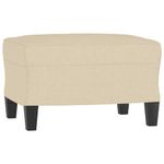 Casa si Gradina - Mobilier - Scaune si fotolii - Fotolii - Fotoliu canapea cu taburet, crem, 60 cm, material textil - Infinity.ro