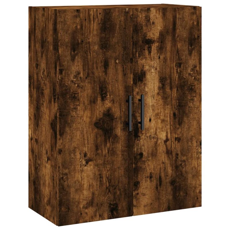Casa si Gradina - Mobilier - Comode si corpuri - Comode - Dulapuri montate pe perete, 2 buc, stejar afumat, 69,5x34x90 cm, model negru model tub - Infinity.ro