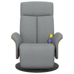 Ingrijire personala si Cosmetice - Sanatate si wellness - Articole wellness - Fotolii de masaj - Fotoliu rabatabil masaj cu suport picioare gri deschis textil - Infinity.ro