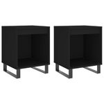 Casa si Gradina - Mobilier - Comode si corpuri - Noptiere - Noptiere, 2 buc., negru, 40x35x50 cm, lemn compozit - Infinity.ro