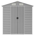 Casa si Gradina - Gradina si terasa - Casute de gradina - Sopron de gradina, gri deschis, 191x895x198 cm otel galvanizat - Infinity.ro