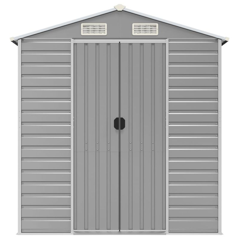 Casa si Gradina - Gradina si terasa - Casute de gradina - Sopron de gradina, gri deschis, 191x895x198 cm otel galvanizat - Infinity.ro