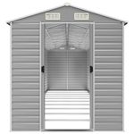 Casa si Gradina - Gradina si terasa - Casute de gradina - Sopron de gradina, gri deschis, 191x895x198 cm otel galvanizat - Infinity.ro